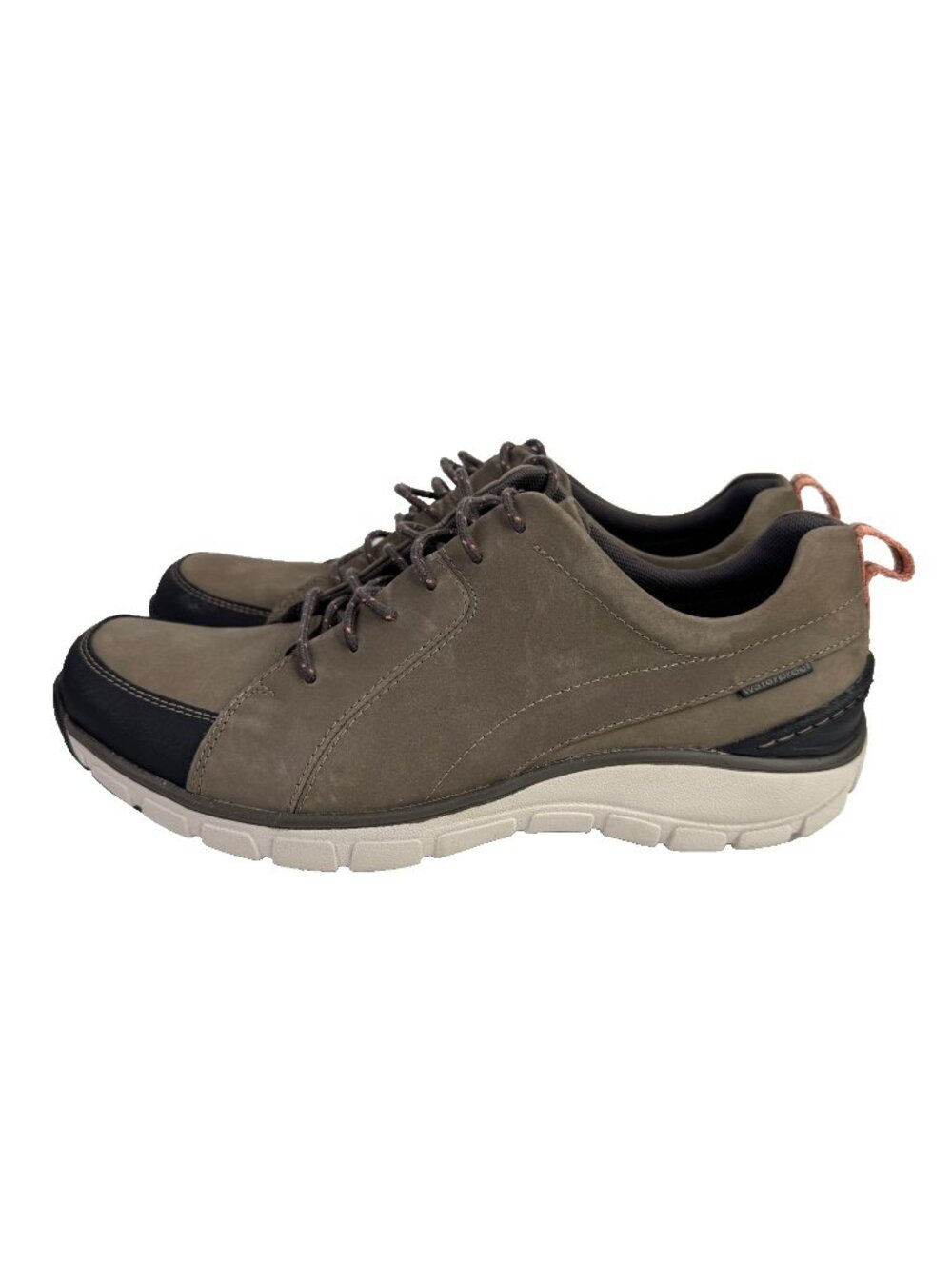Clarks Wave Walk Shoes Womens 9.5 M Taupe Lace Up Trek Comfort Low 61210838